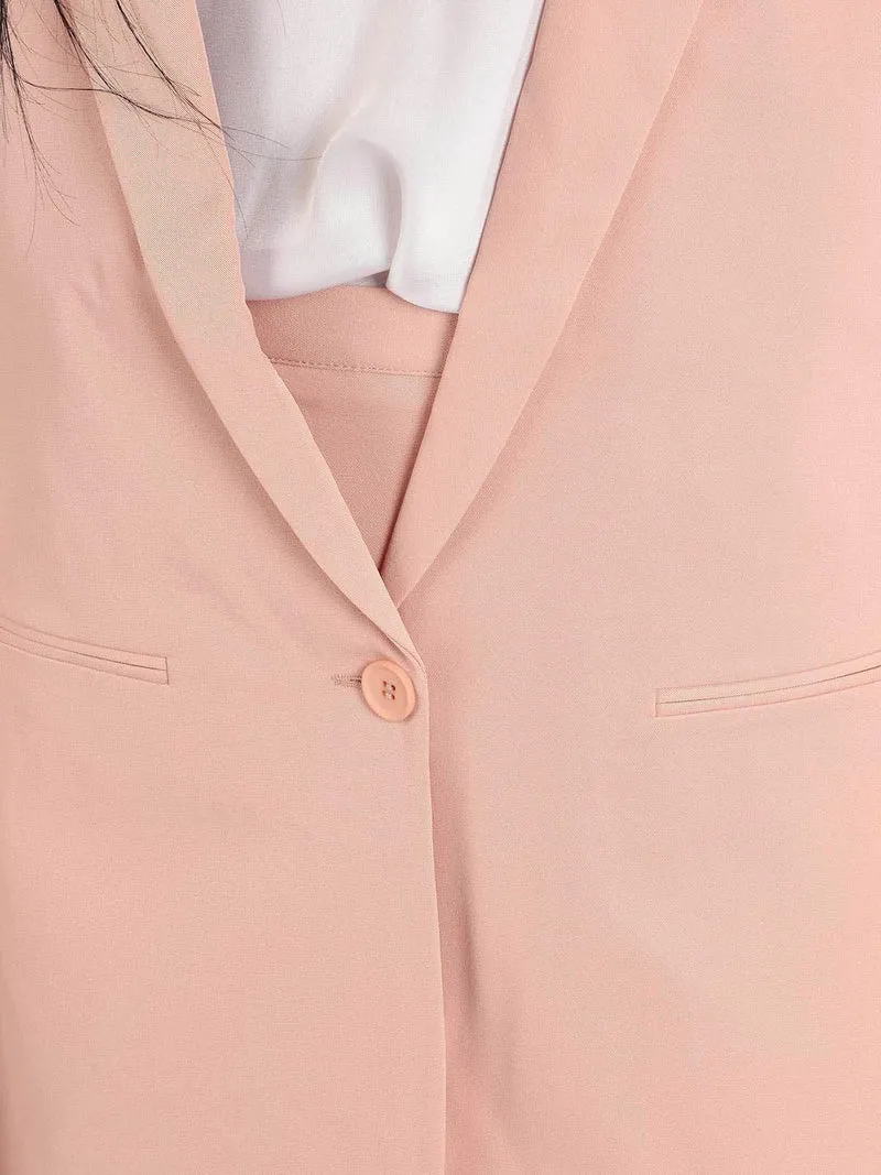 Blazer donna con bottone - rosa