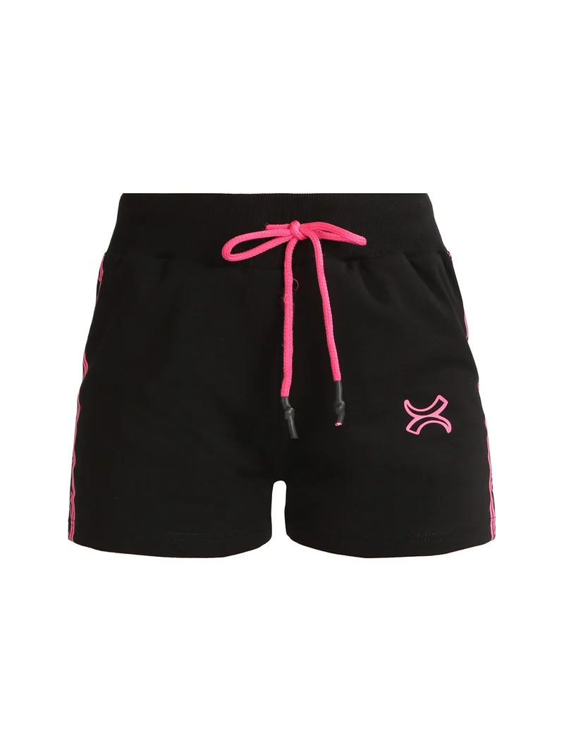 Shorts sportivi donna in cotone - nero