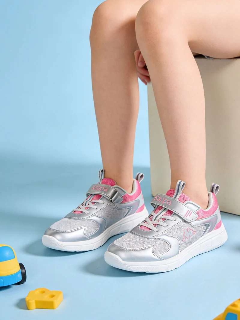 BREEZE Sneakers sportive da ragazza con cinturino a strappo - argento