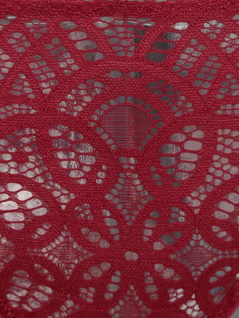 Silp in pizzo - bordeaux