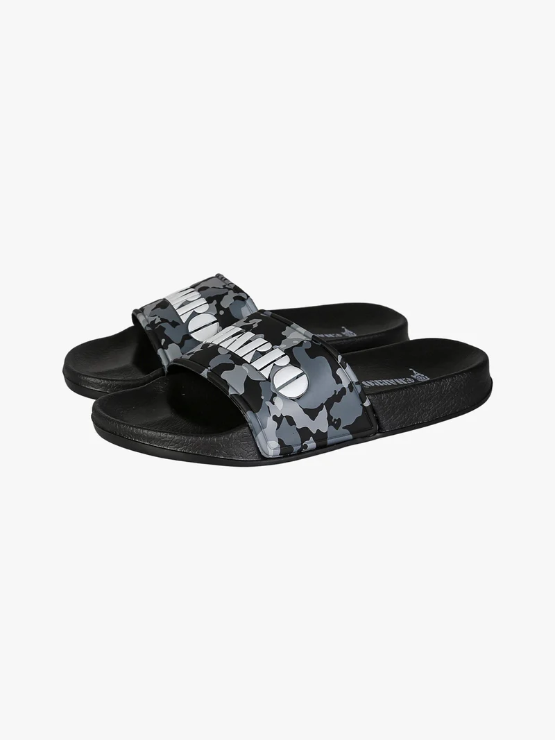 Ciabatte donna militari in gomma con fasica larga - nero