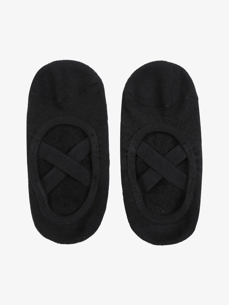 Calze fitness antiscivolo da donna - nero