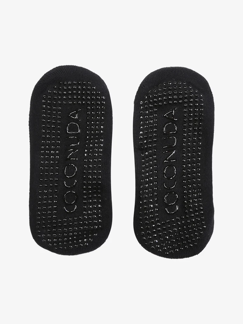 Calze fitness antiscivolo da donna - nero