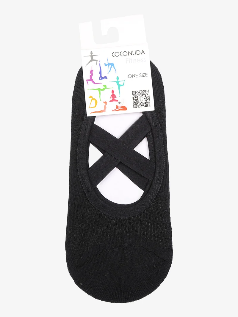 Calze fitness antiscivolo da donna - nero