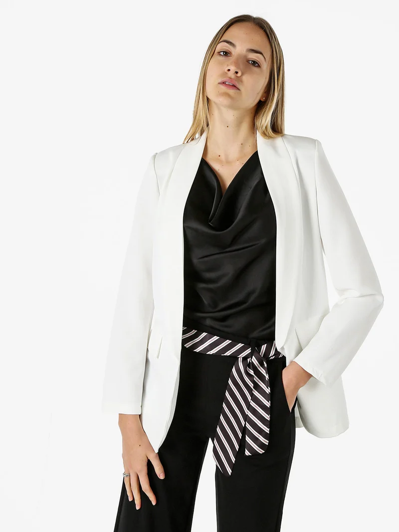 Blazer donna aperto - bianco
