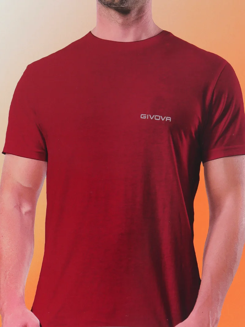 T-shirt intima da uomo girocollo in cotone - rosso