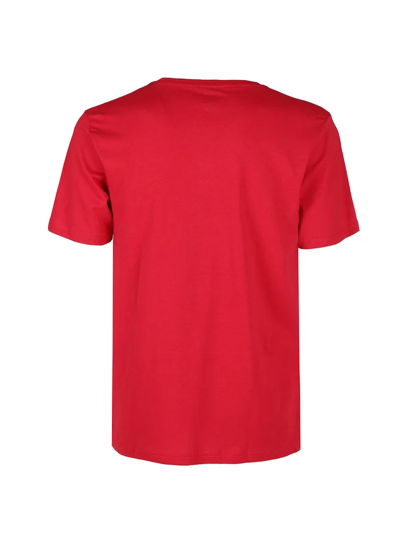 T-shirt intima da uomo girocollo in cotone - rosso