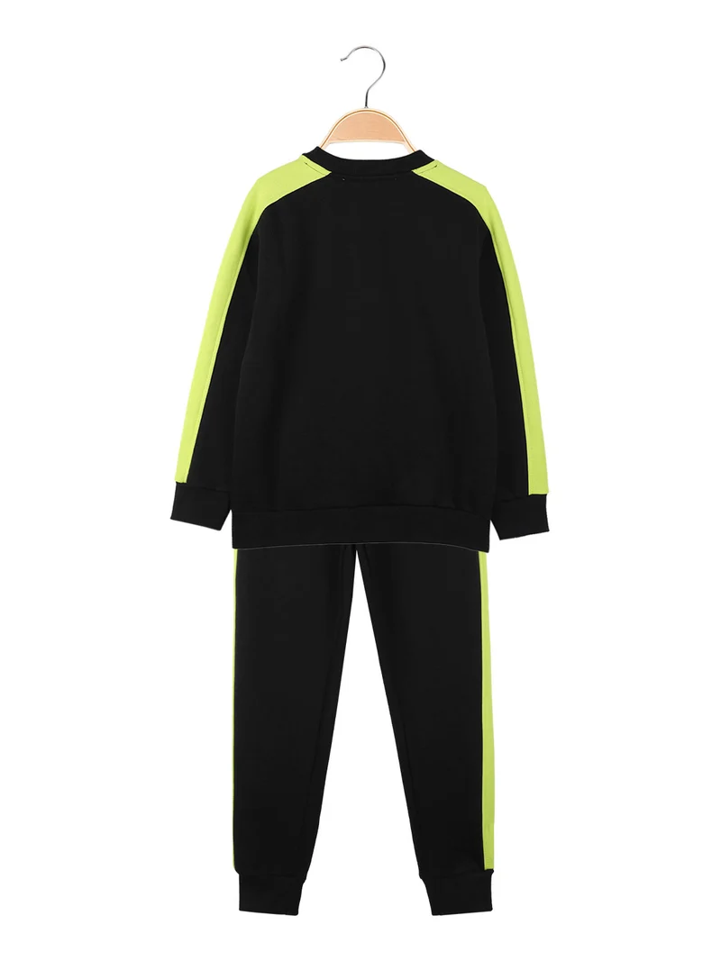 Completo tuta sportivo da bambino 2 pezzi - nero