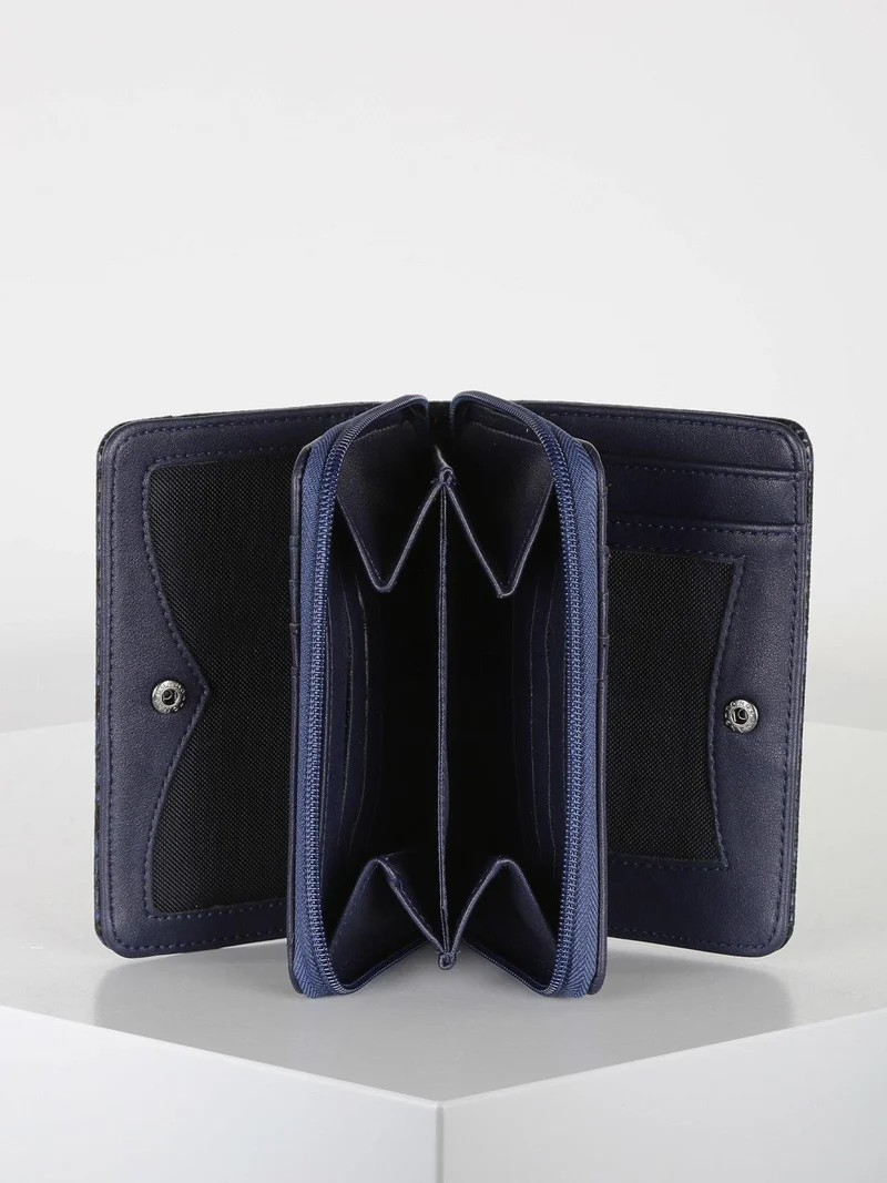 Portafoglio donna animalier - blu