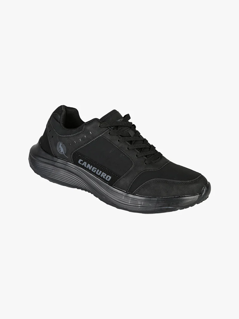 Sneakers sportive da uomo stringate - nero