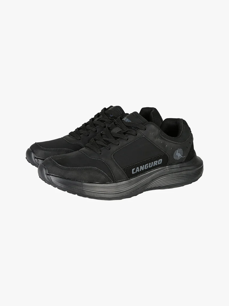 Sneakers sportive da uomo stringate - nero
