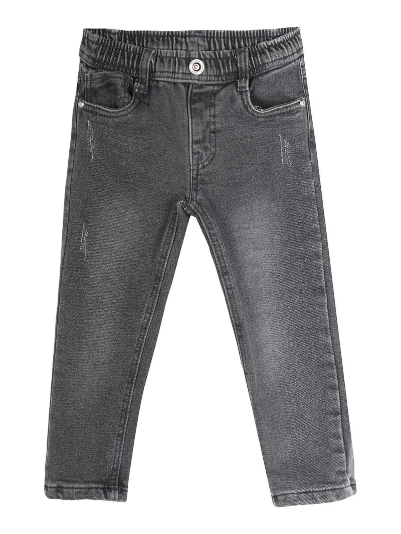 Jeans da bambino con elastico - grigio scuro