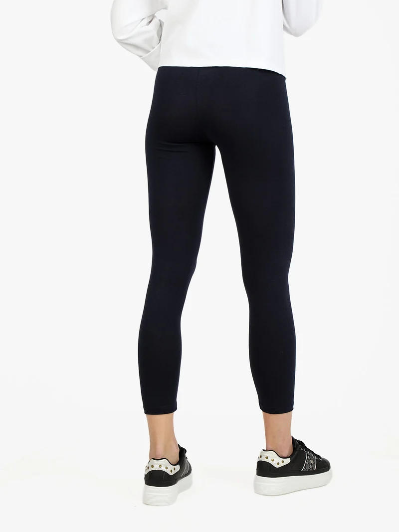 Leggings sportivi da donna con strass - blu scuro