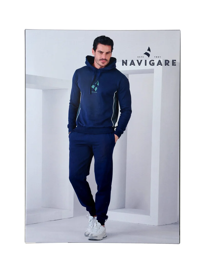 Completo tuta da uomo 2 pezzi con cappuccio - blu