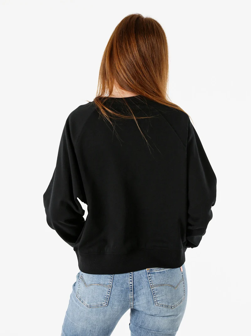 Felpa oversize da donna in cotone - nero