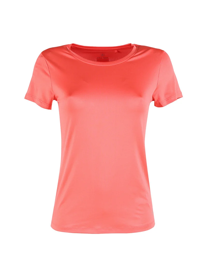 T-shirt sportiva da donna in tessuto tecnico - cuoio