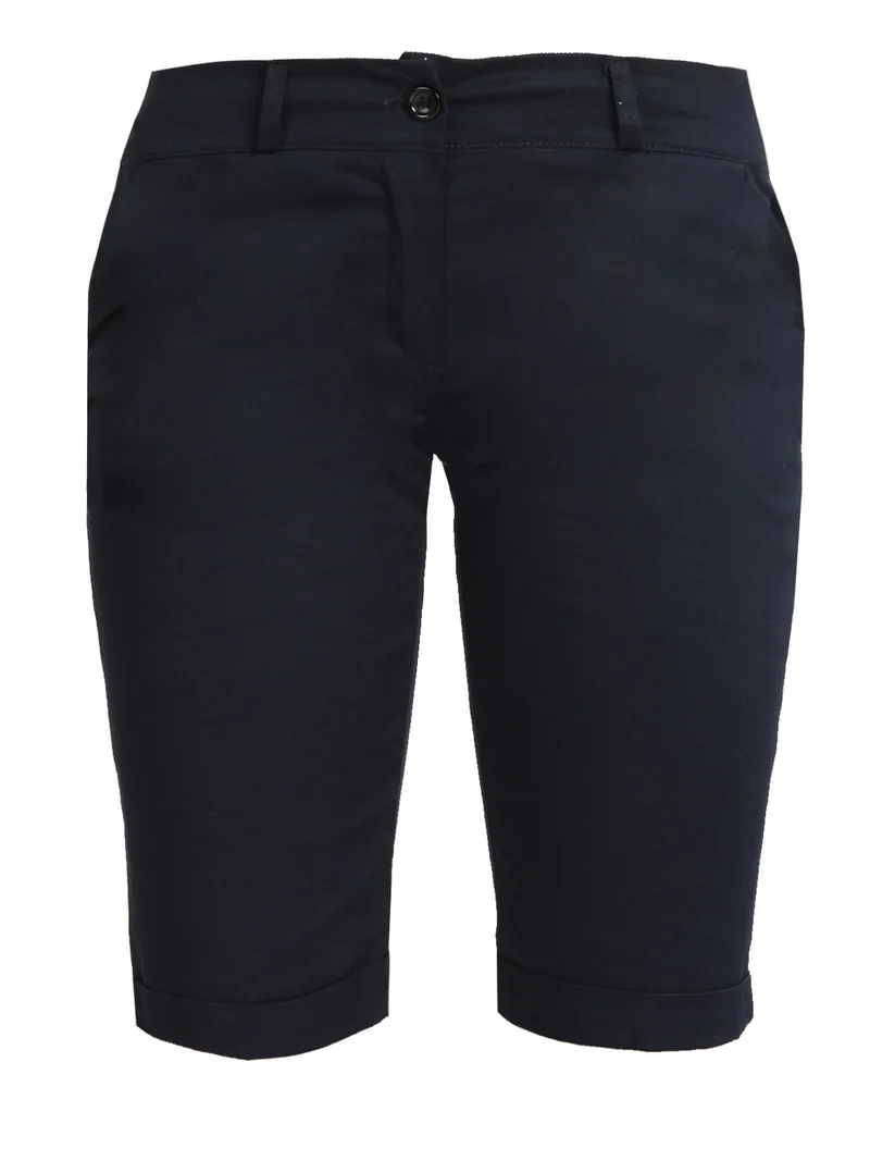 Pantaloni pinocchietto da donna in cotone - blu scuro