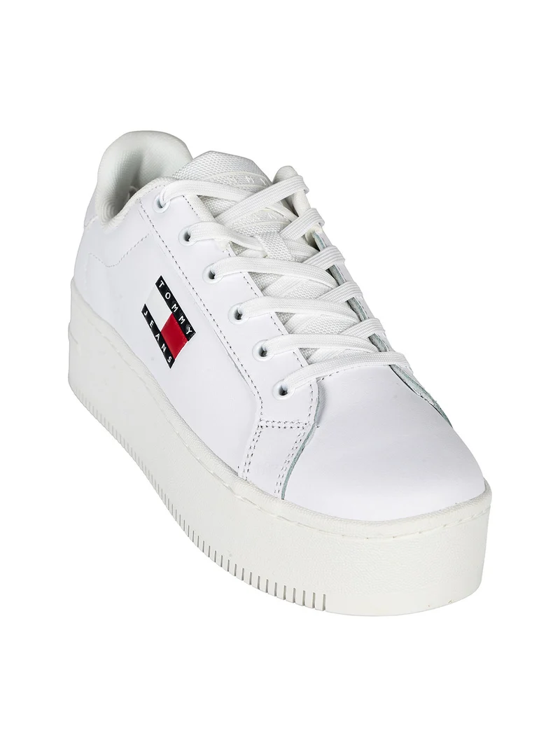 TJW FLATFORM Sneakers in pelle da donna - bianco
