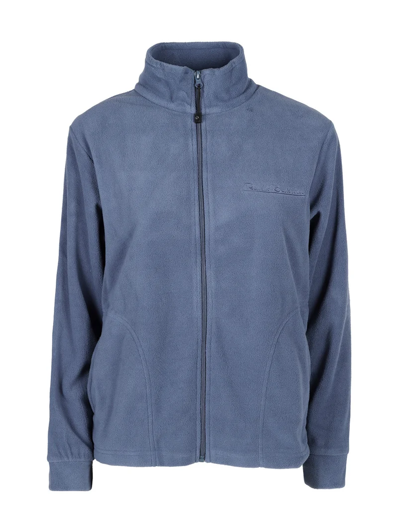 Felpa in pile da donna con zip - cielo