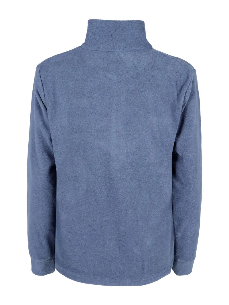 Felpa in pile da donna con zip - cielo