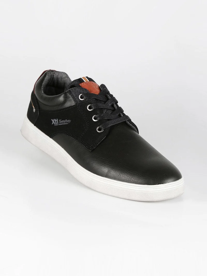 Sneakers basse uomo in ecopelle - nero