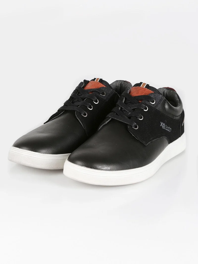Sneakers basse uomo in ecopelle - nero
