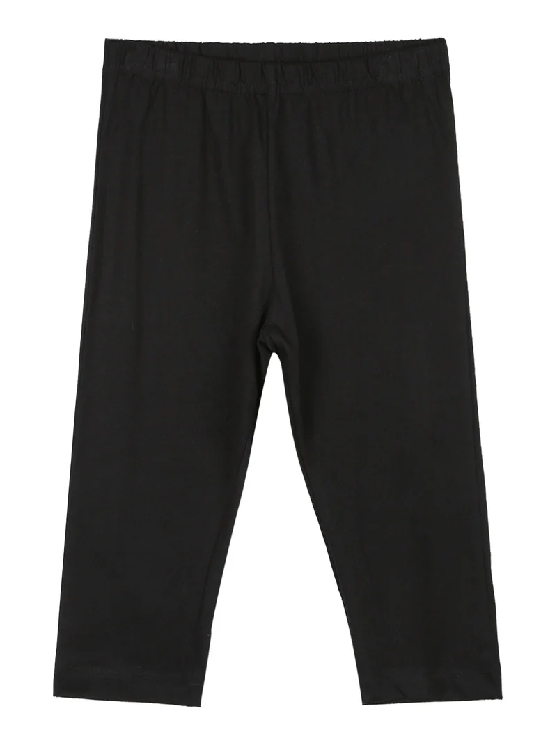 Completo corto da ragazza con leggings - bianco