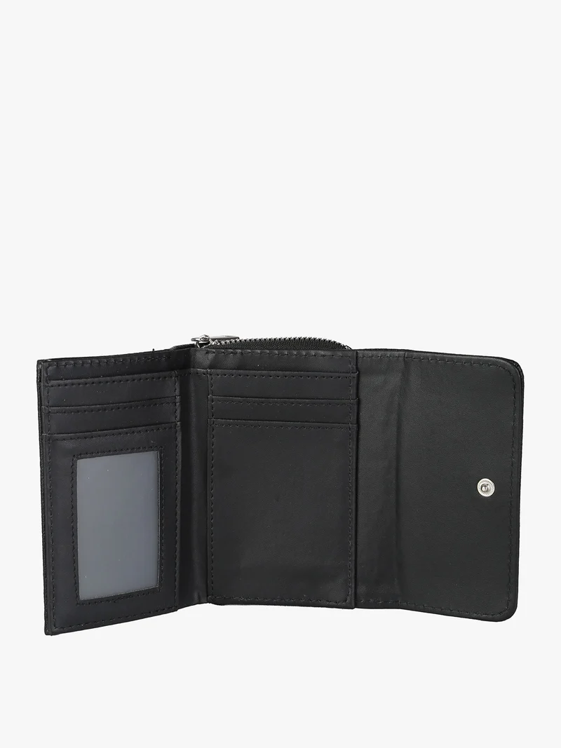 Portafoglio mini da donna con borchie - nero