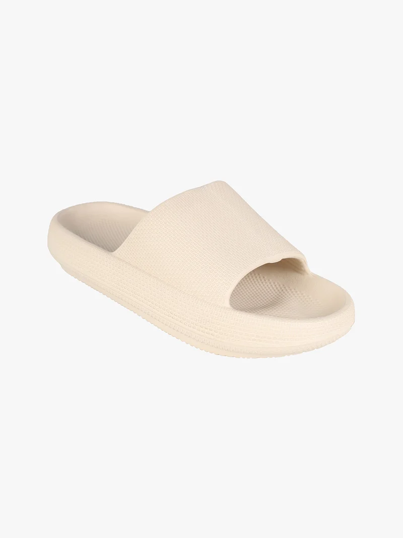 Ciabatte donna in gomma con suola rialzata - khaki