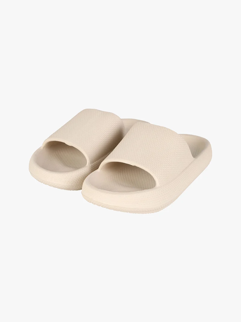 Ciabatte donna in gomma con suola rialzata - khaki