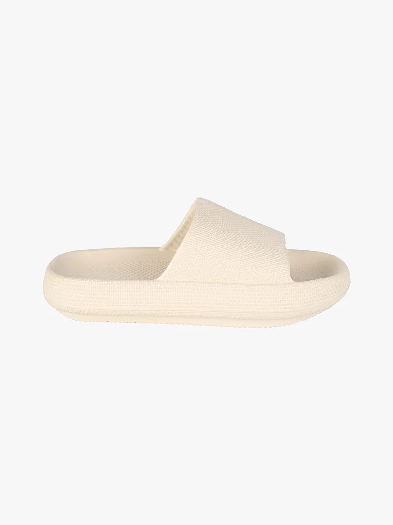 Ciabatte donna in gomma con suola rialzata - khaki