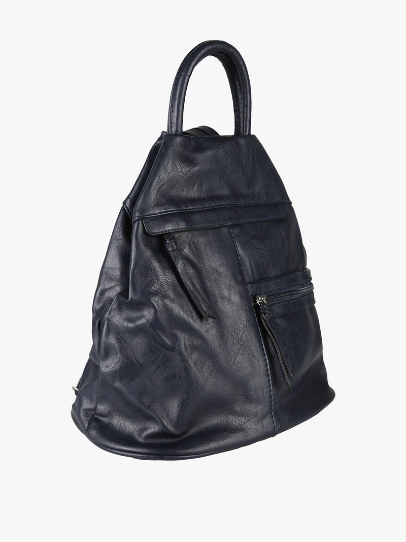 Zaino donna in ecopelle - blu scuro