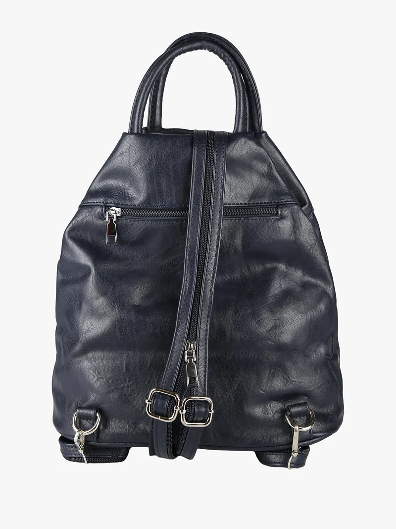 Zaino donna in ecopelle - blu scuro