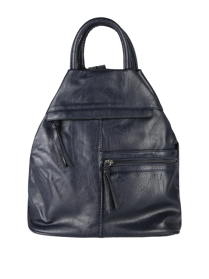 Zaino donna in ecopelle - blu scuro
