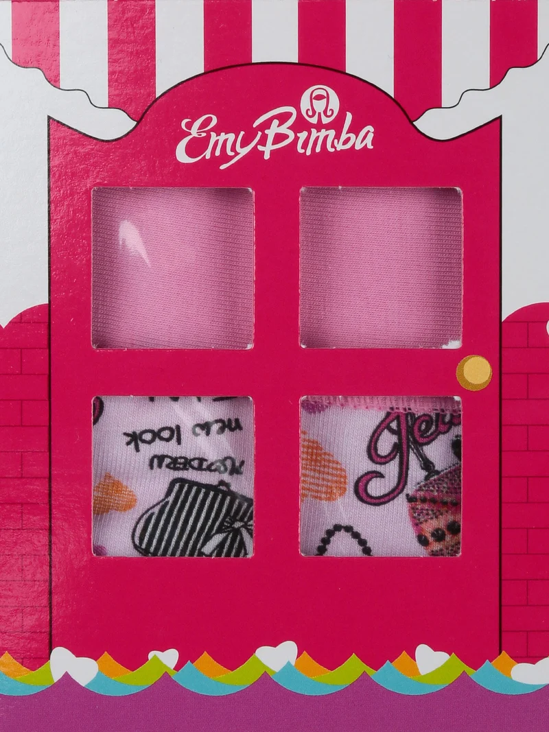 Slip da bambina con stampe - rosa
