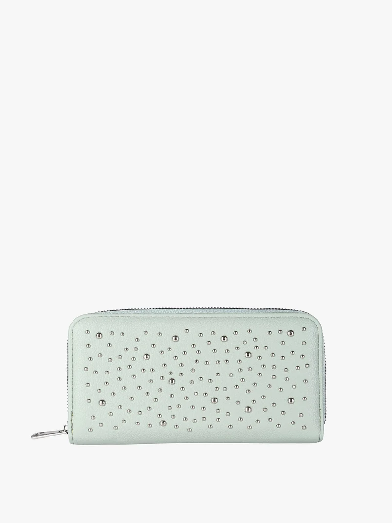 Portafoglio da donna con borchie - verde