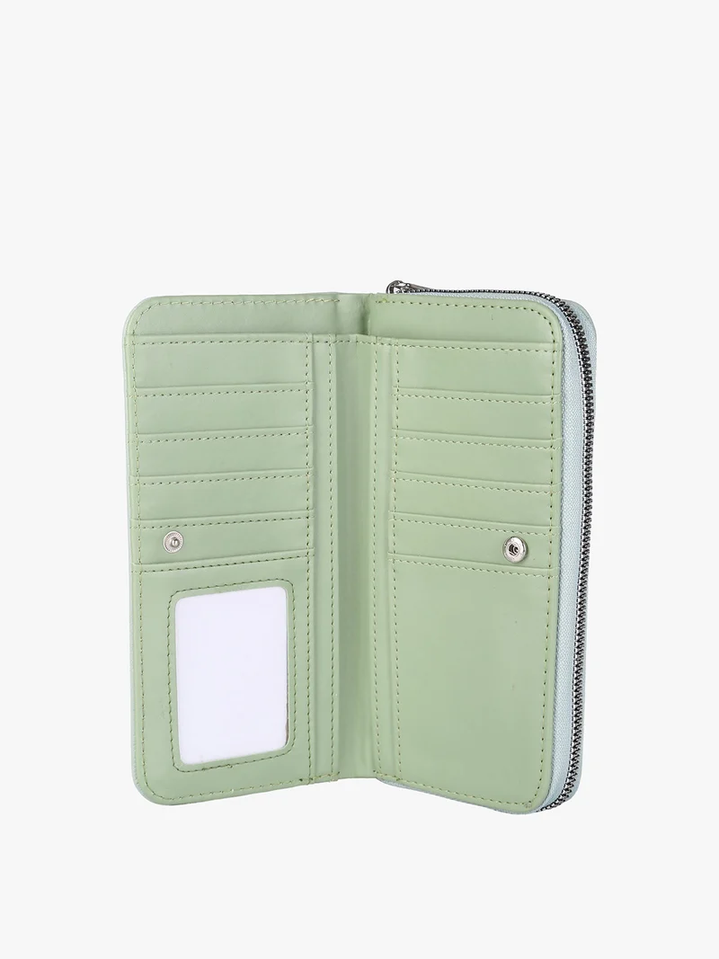 Portafoglio da donna con borchie - verde