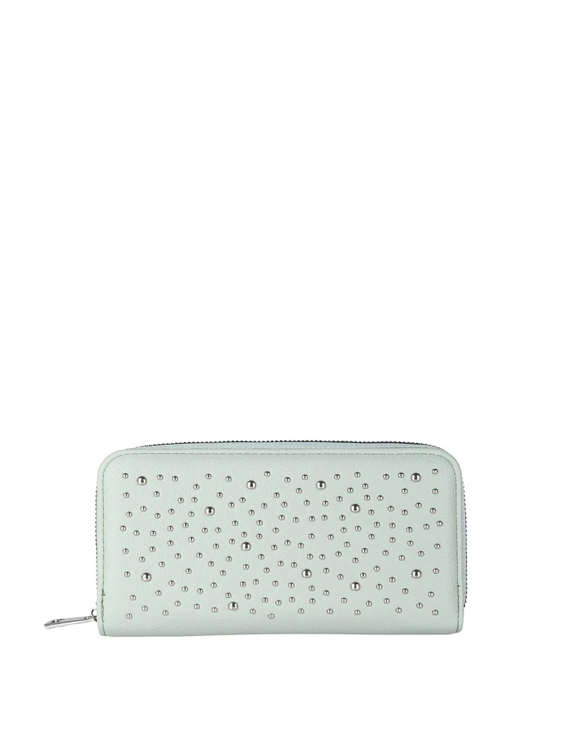 Portafoglio da donna con borchie - verde