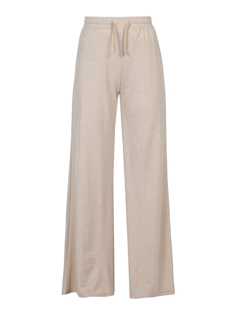 Pantaloni donna a palazzo - beige