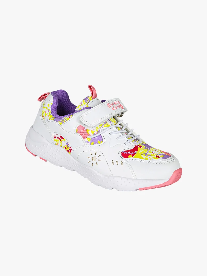 Sneakers da ragazza con cinturino a strappo - bianco