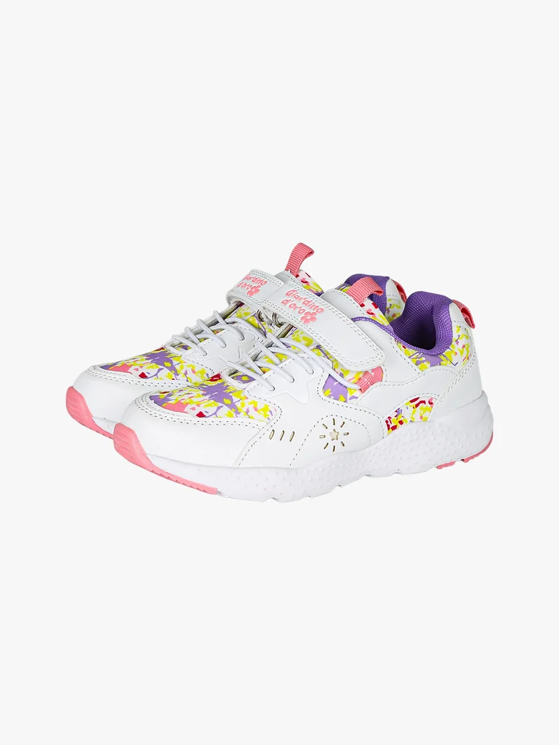 Sneakers da ragazza con cinturino a strappo - bianco