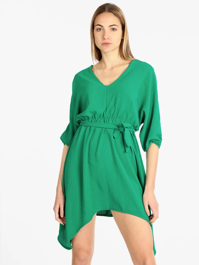 Vestito donna con cintura - verde