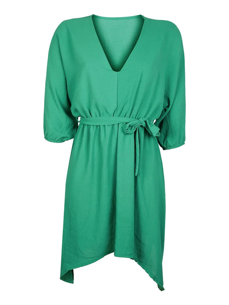 Vestito donna con cintura - verde