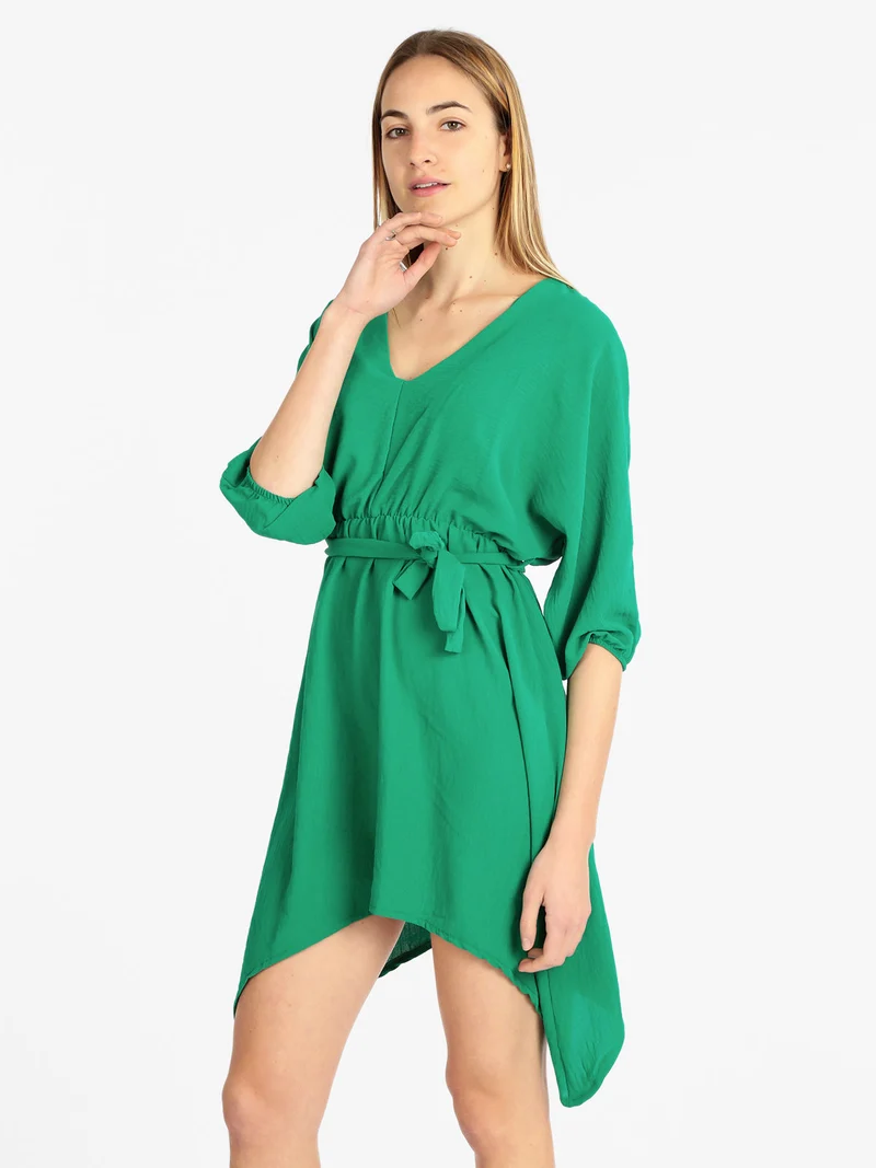 Vestito donna con cintura - verde
