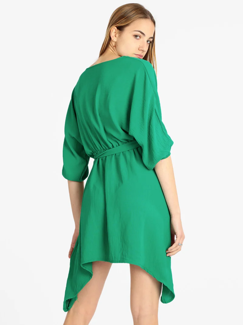 Vestito donna con cintura - verde