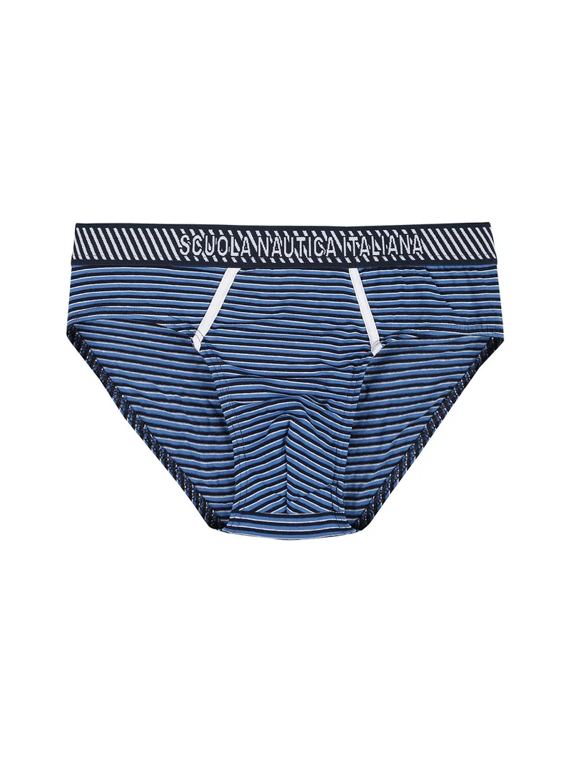 Slip da uomo in cotone a righe - blu