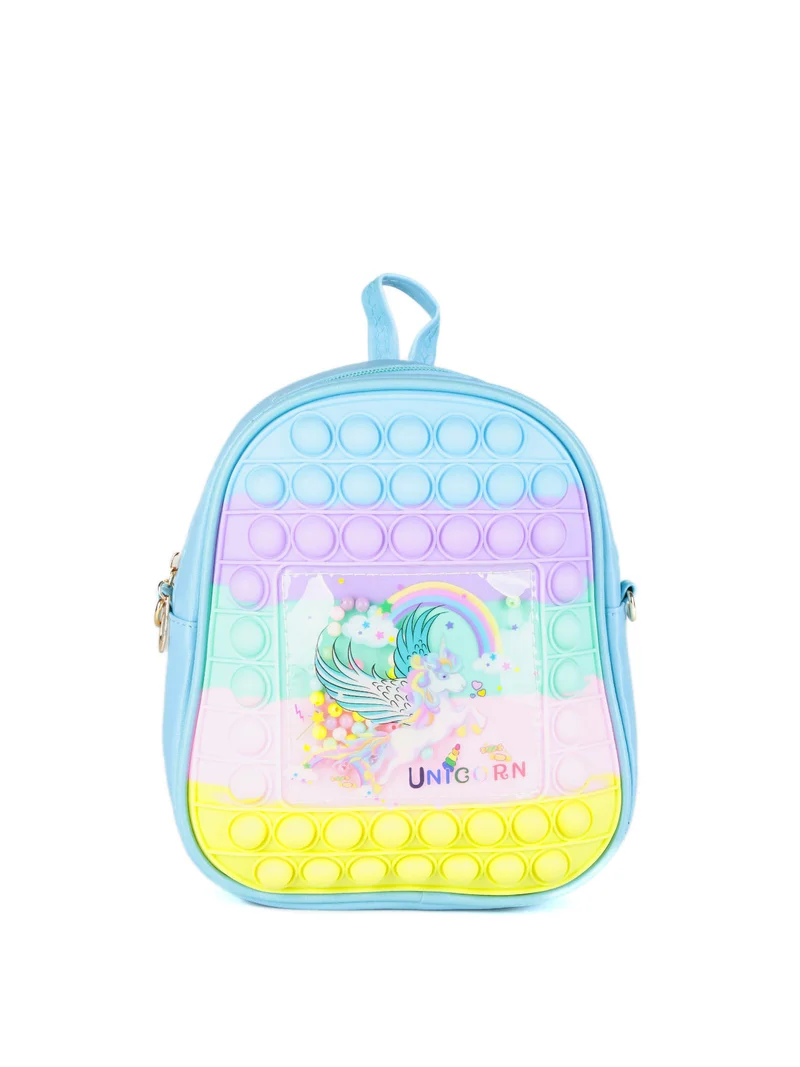 Zainetto bimba con pop it - azzurro