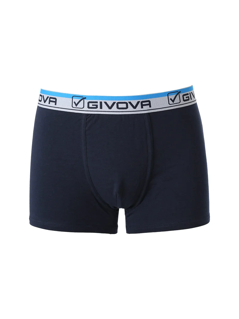 Boxer da uomo in cotone bielastico - blu scuro