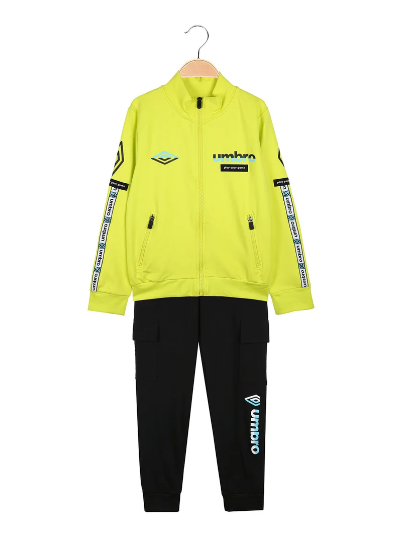 Completo tuta 2 pezzi da ragazzo full zip con pantaloni cargo - mela