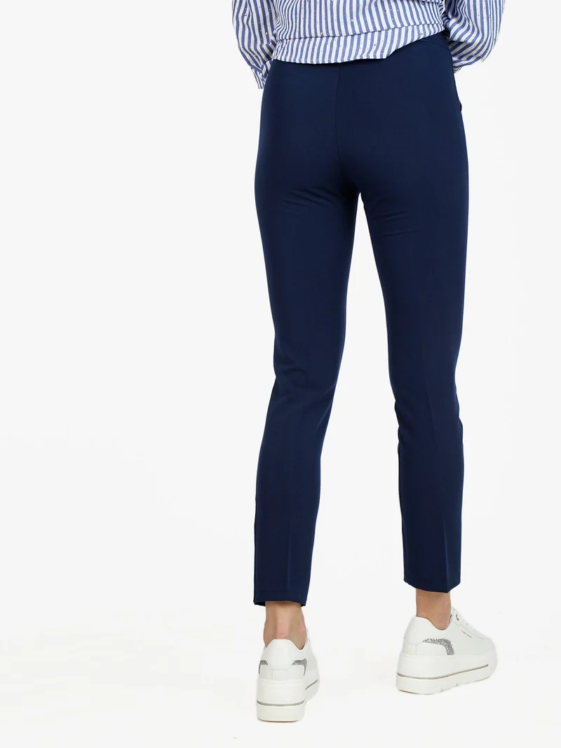 Pantaloni classici da donna a sigaretta - blu